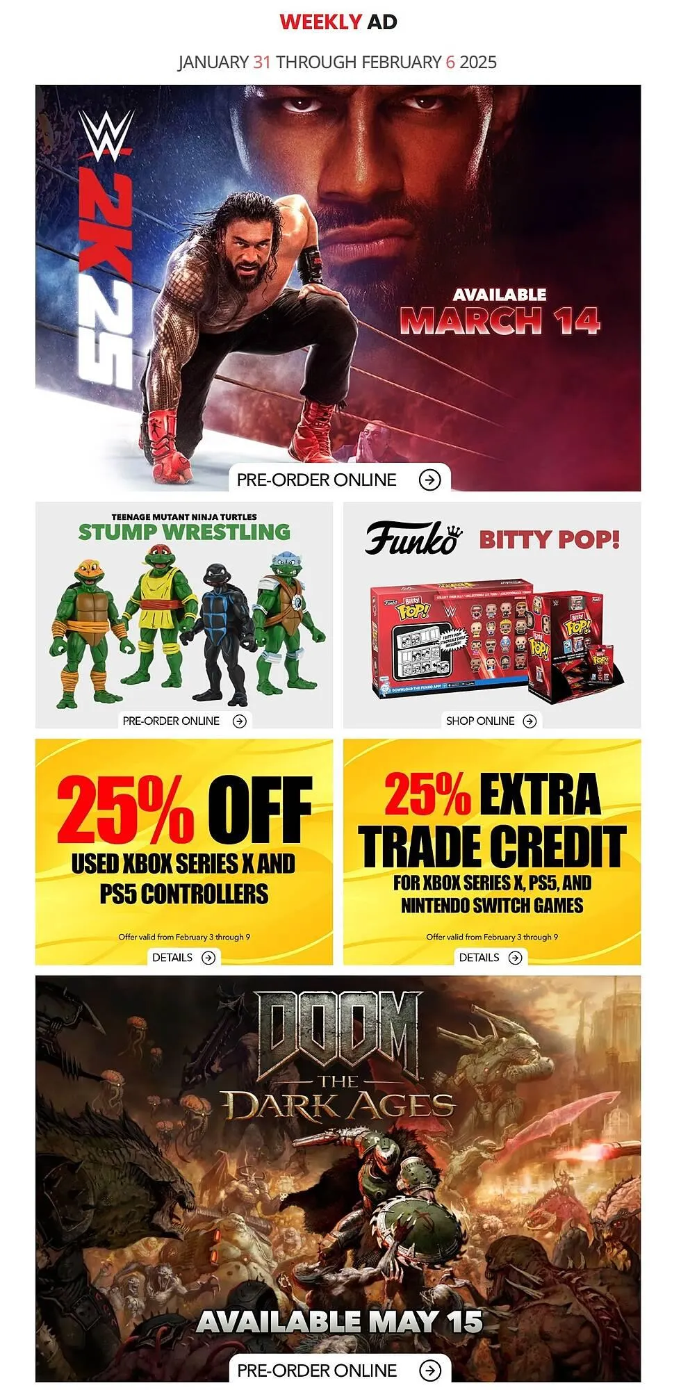 GameStop flyer from January 31 to February 3 2025 - flyer page 1