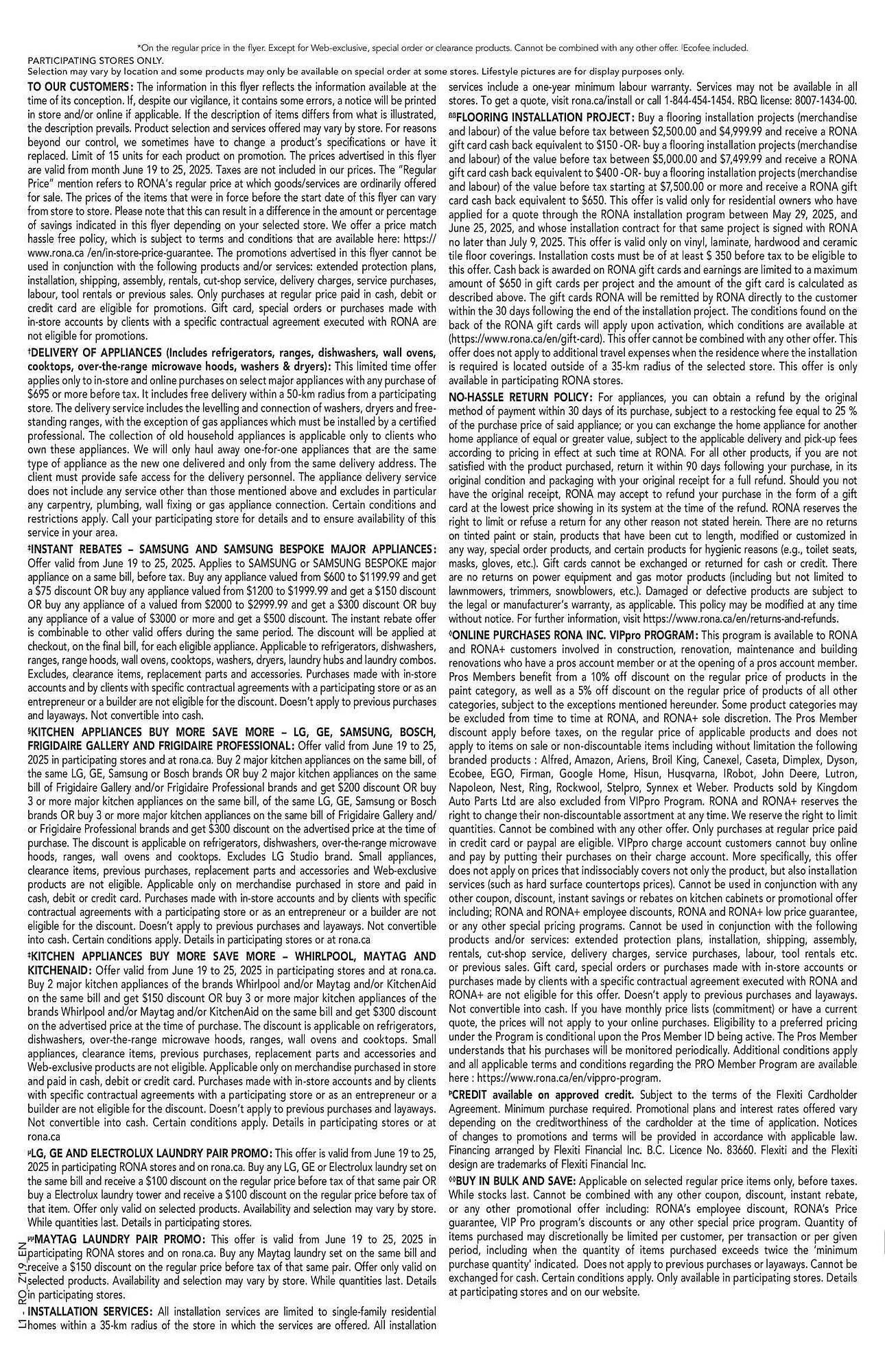 RONA flyer from June 19 to June 26 2025 - flyer page 25