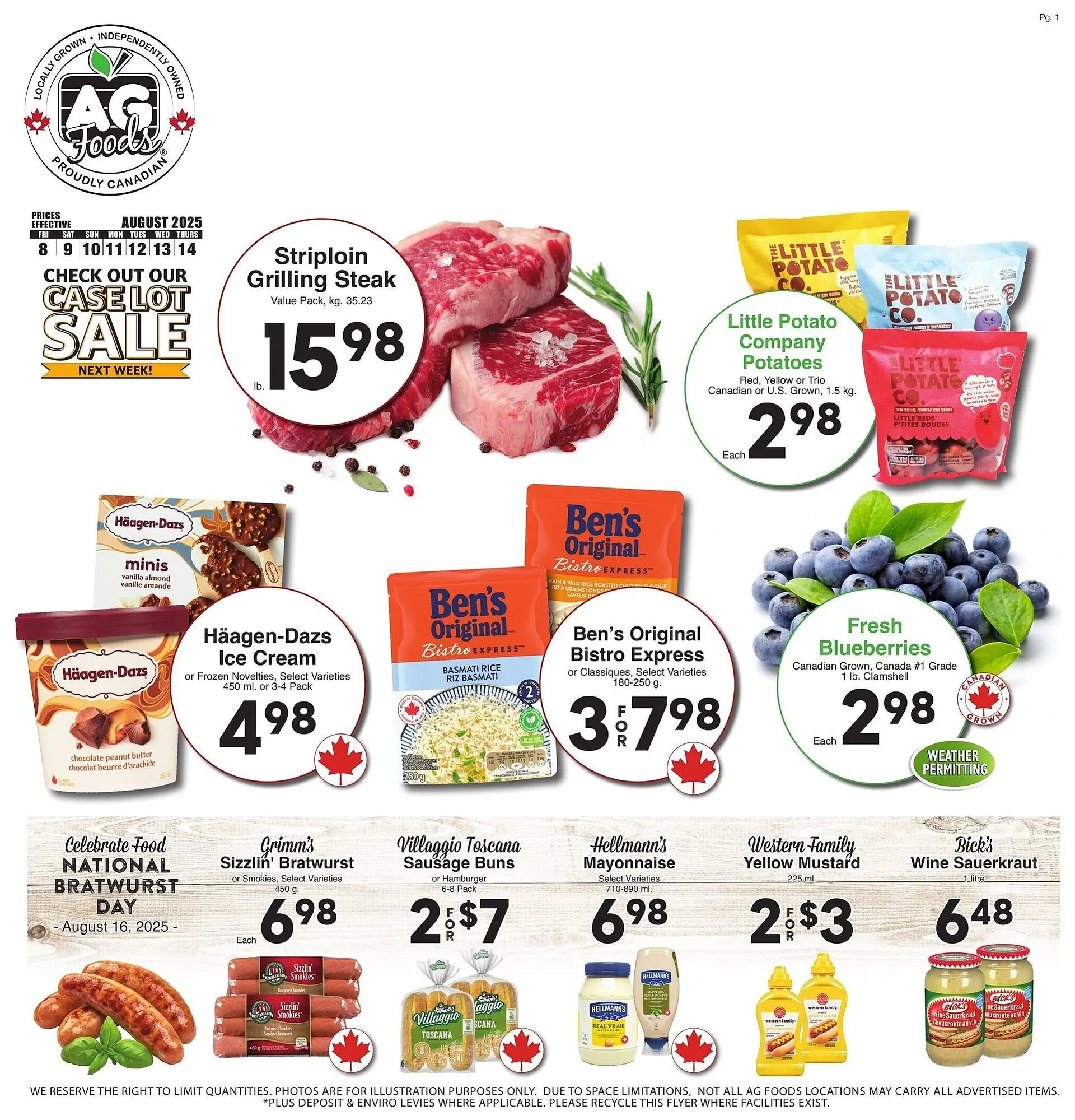 AG Foods flyer from August 8 to August 14 2025 - flyer page 1