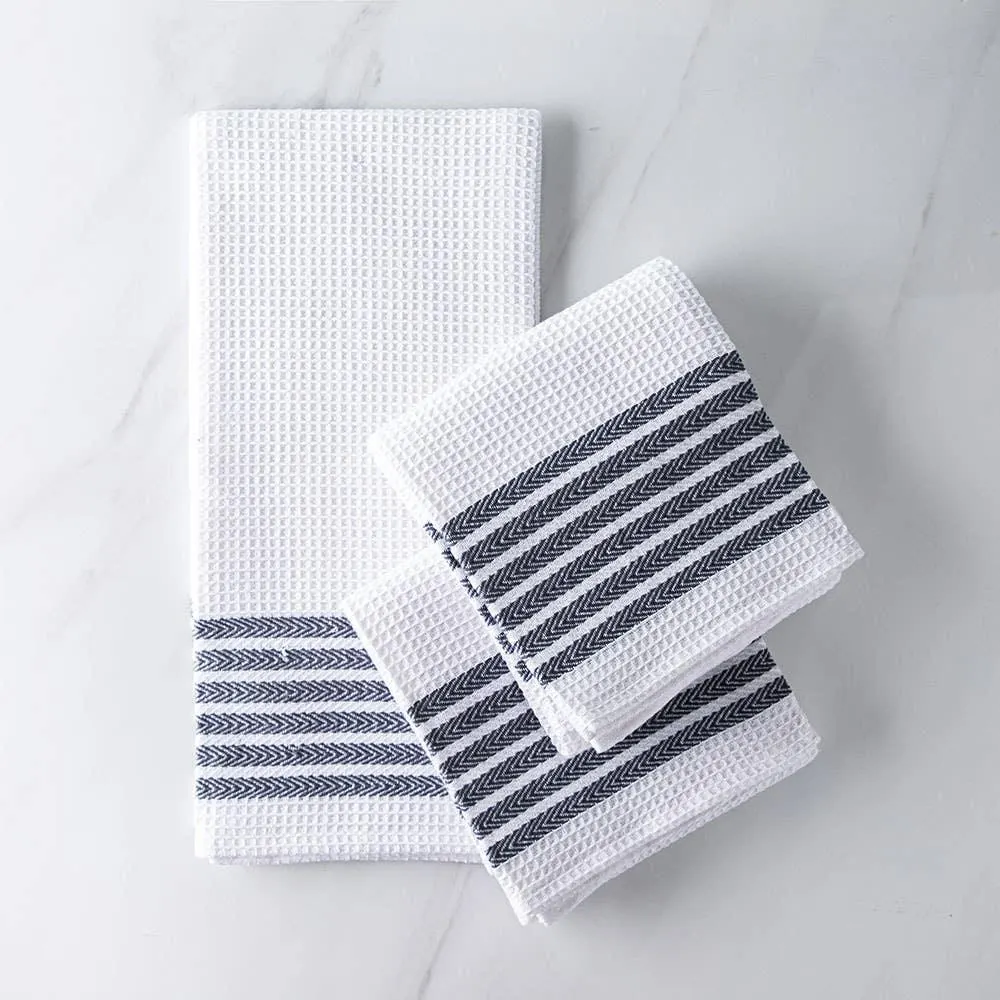 Harman Premium Quality Kitchen Towel - Set of 3 (Navy)