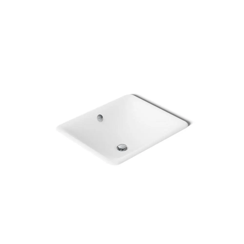 Iron Plains Drop-In/Under-Mounted Cast Iron Bathroom Sink in White with Overflow