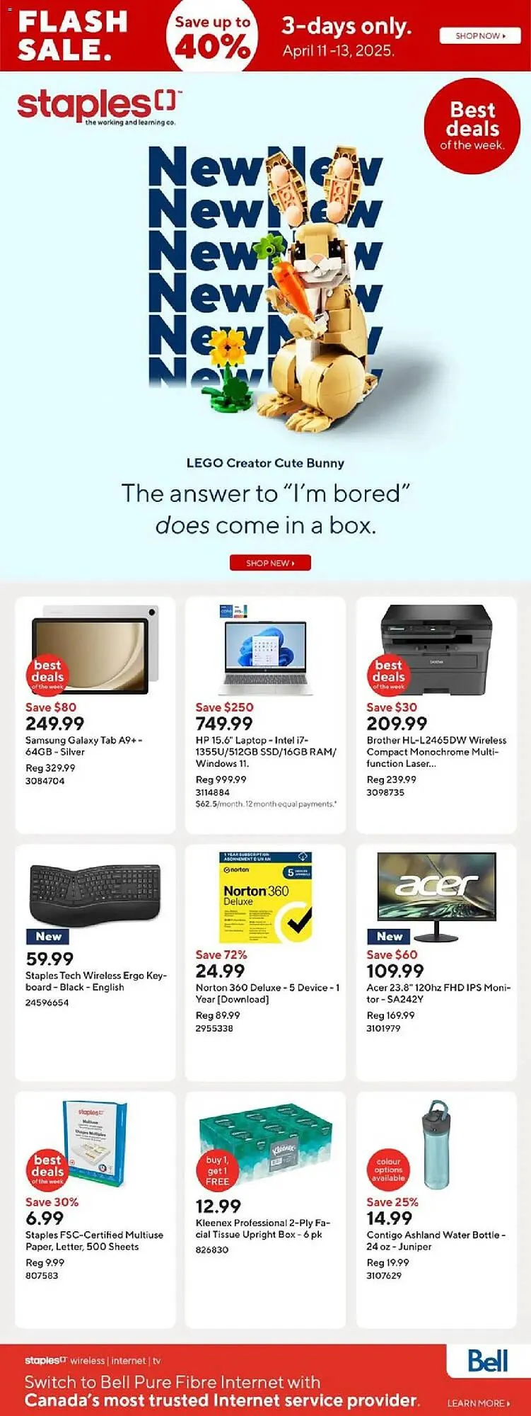 Staples flyer from April 9 to April 15 2025 - flyer page 1