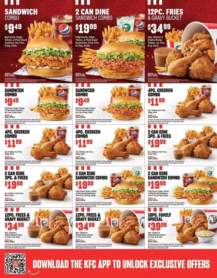KFC NEW MENU from January 24 to March 23 2025 - flyer page 2