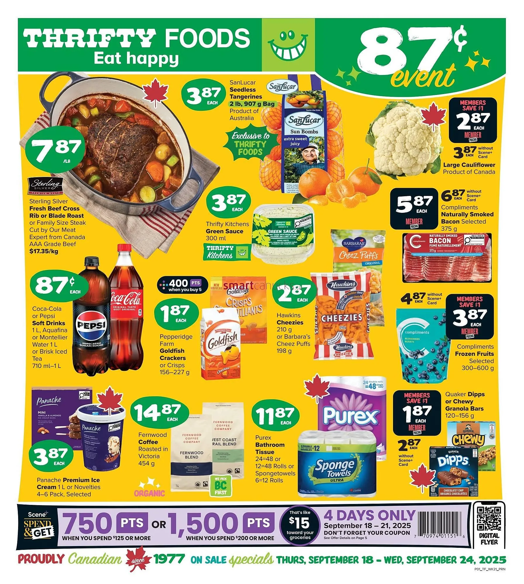 Thrifty Foods flyer from September 18 to September 24 2025 - flyer page 1
