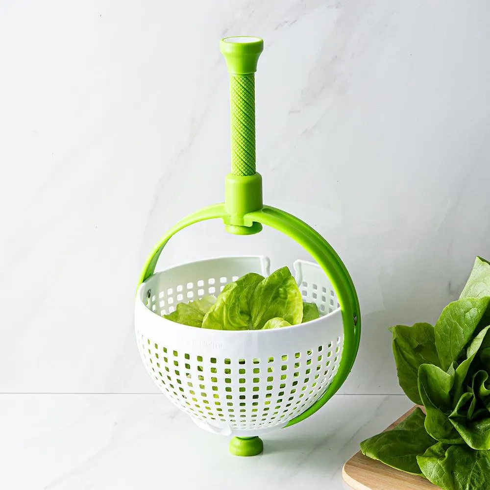 Dreamfarm Spina Spin & Strain Colander 12.1x8.6x4.5" (Green/White)