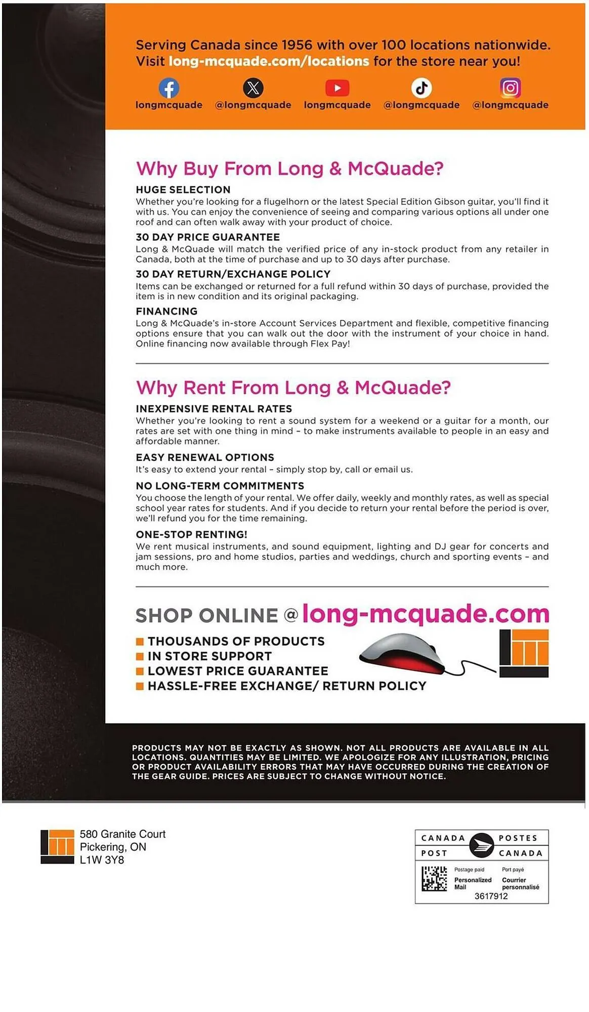 Long & McQuade flyer from October 9 to October 31 2025 - flyer page 196