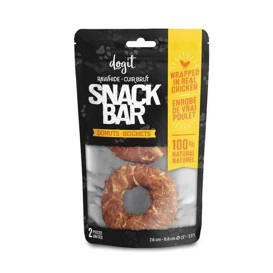 Snack Bar Chicken Rawhide Donuts for Dogs