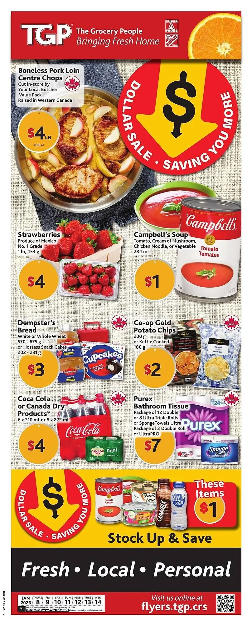 TGP The Grocery People flyer from January 8 to January 14 2026 - flyer page 1