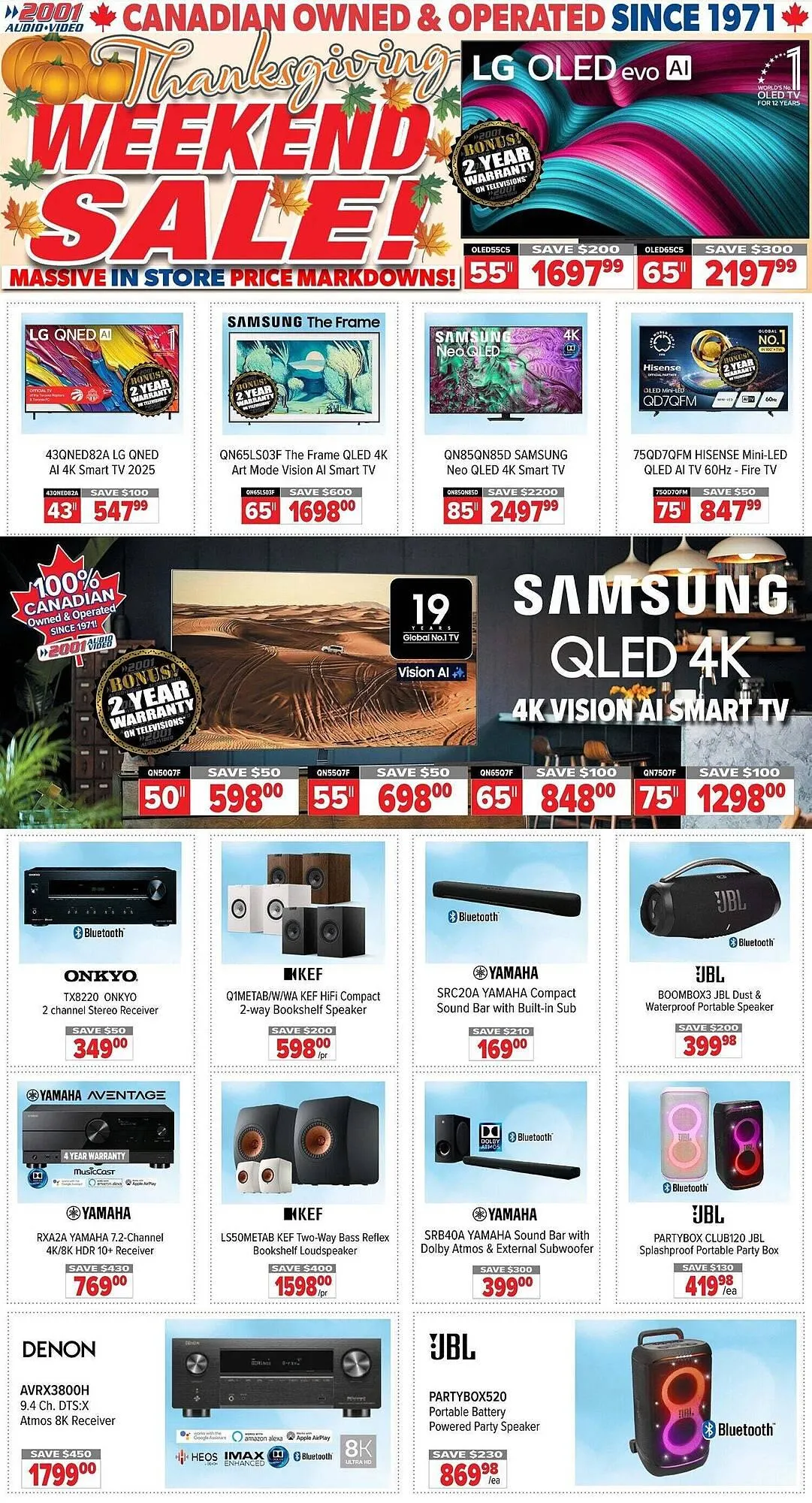 2001 Audio Video flyer from October 10 to October 23 2025 - flyer page 1