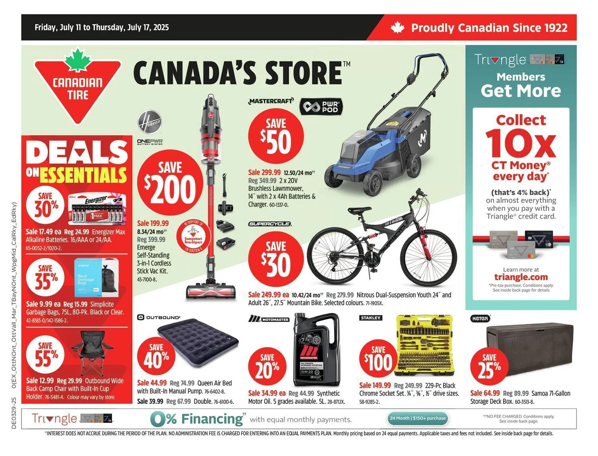 Canadian Tire flyer from July 11 to July 18 2025 - flyer page 1