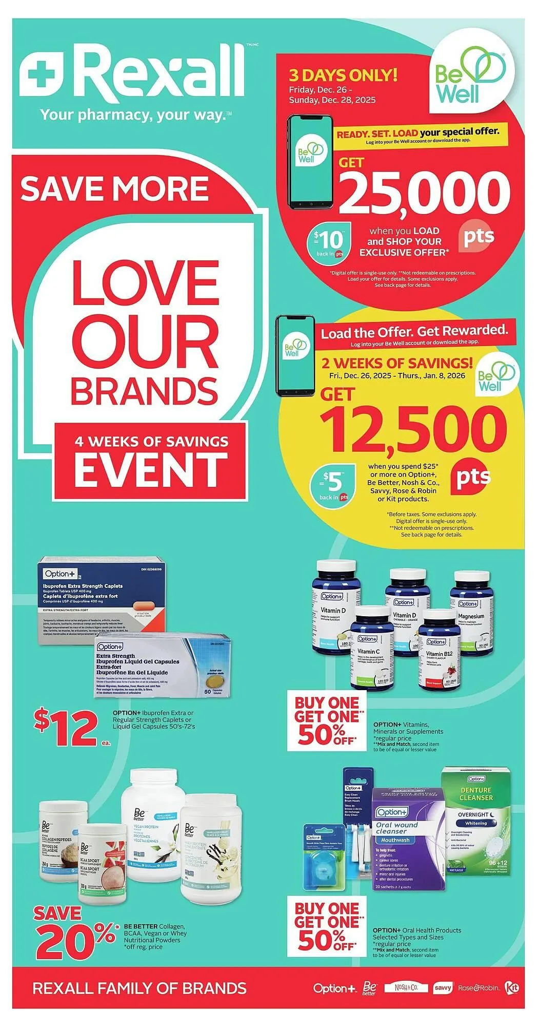 Rexall flyer from December 26 to January 2 2026 - flyer page 1