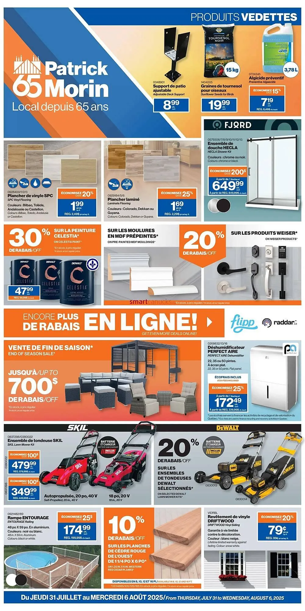 Patrick Morin flyer from July 31 to August 6 2025 - flyer page 1