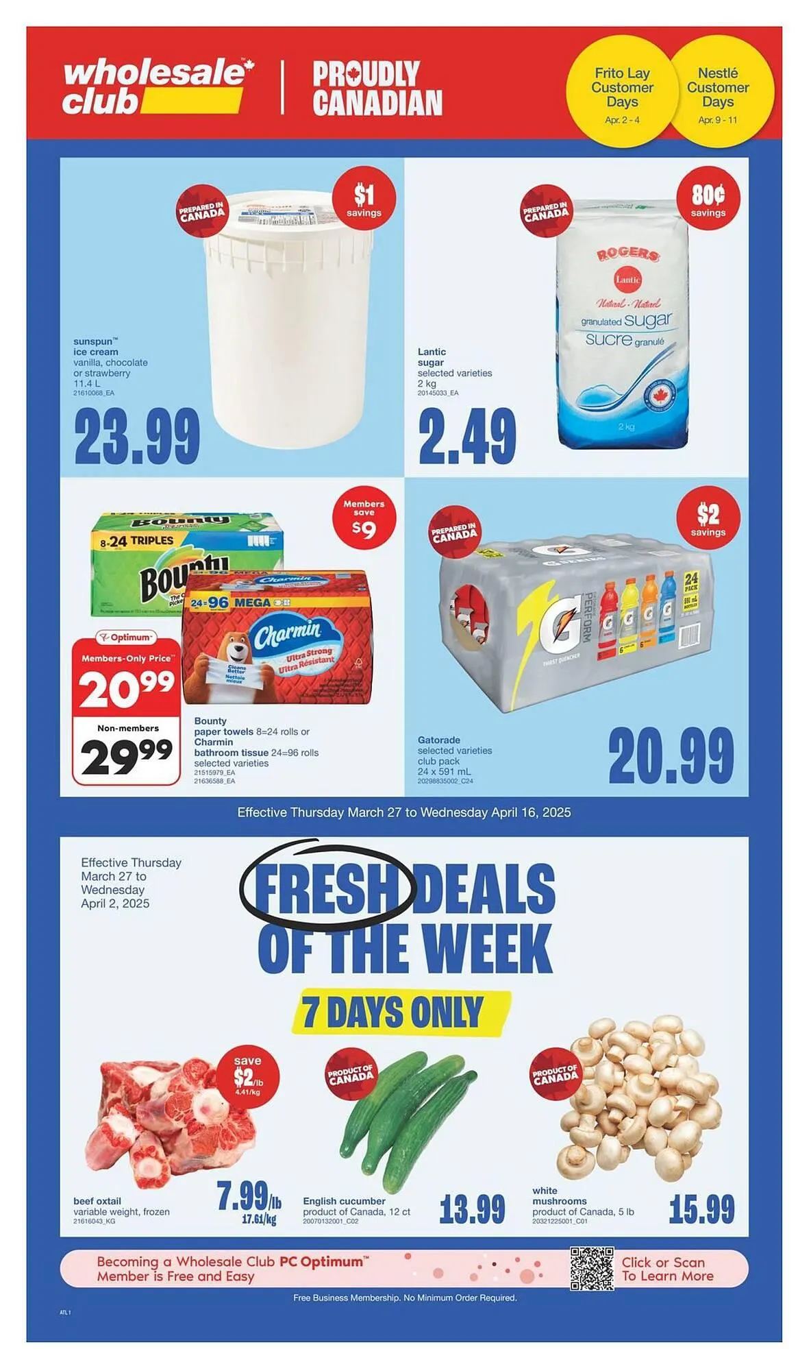 Wholesale Club flyer from March 26 to April 1 2025 - flyer page 1