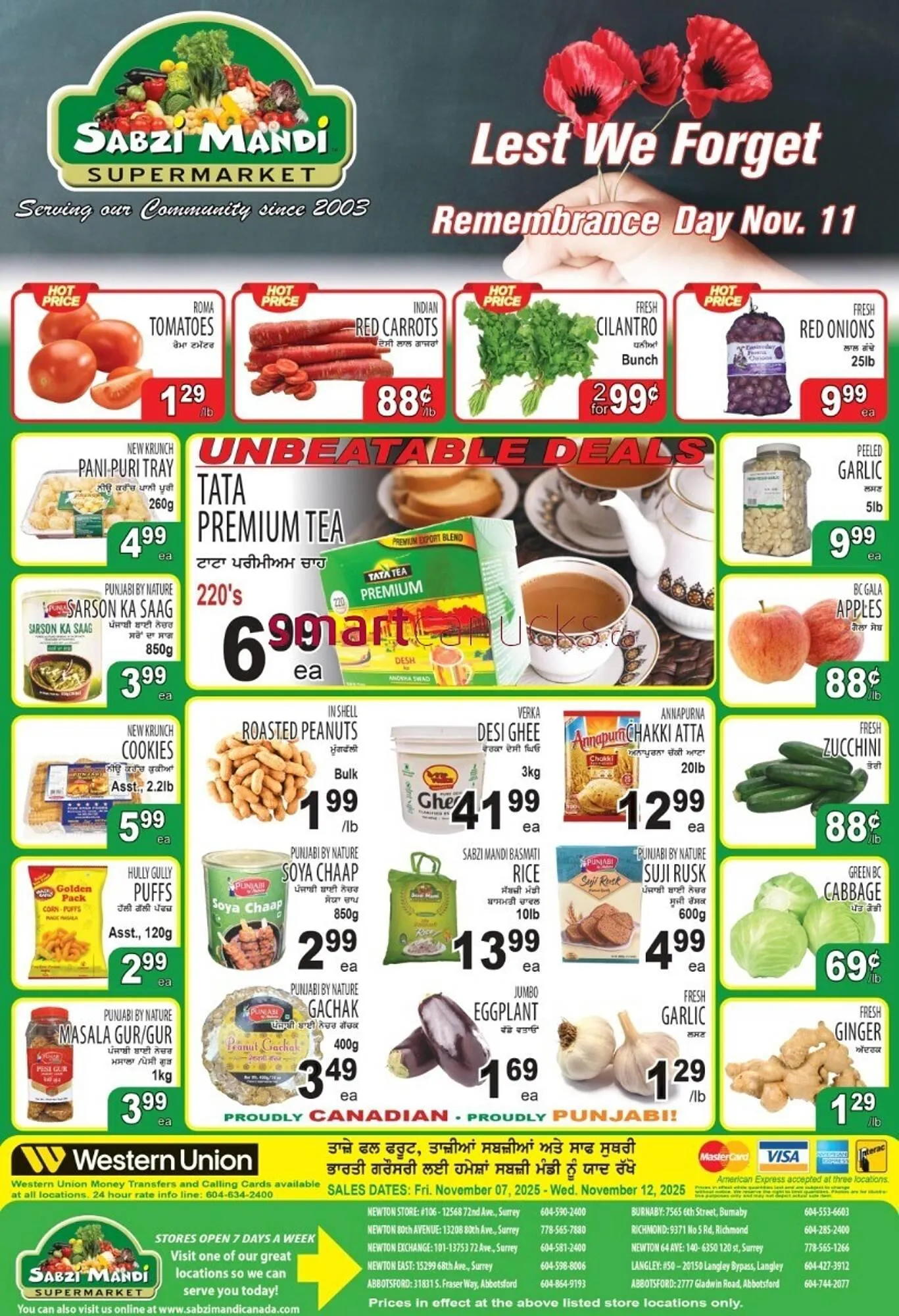 Sabzi Mandi Supermarket flyer from November 7 to November 13 2025 - flyer page 1