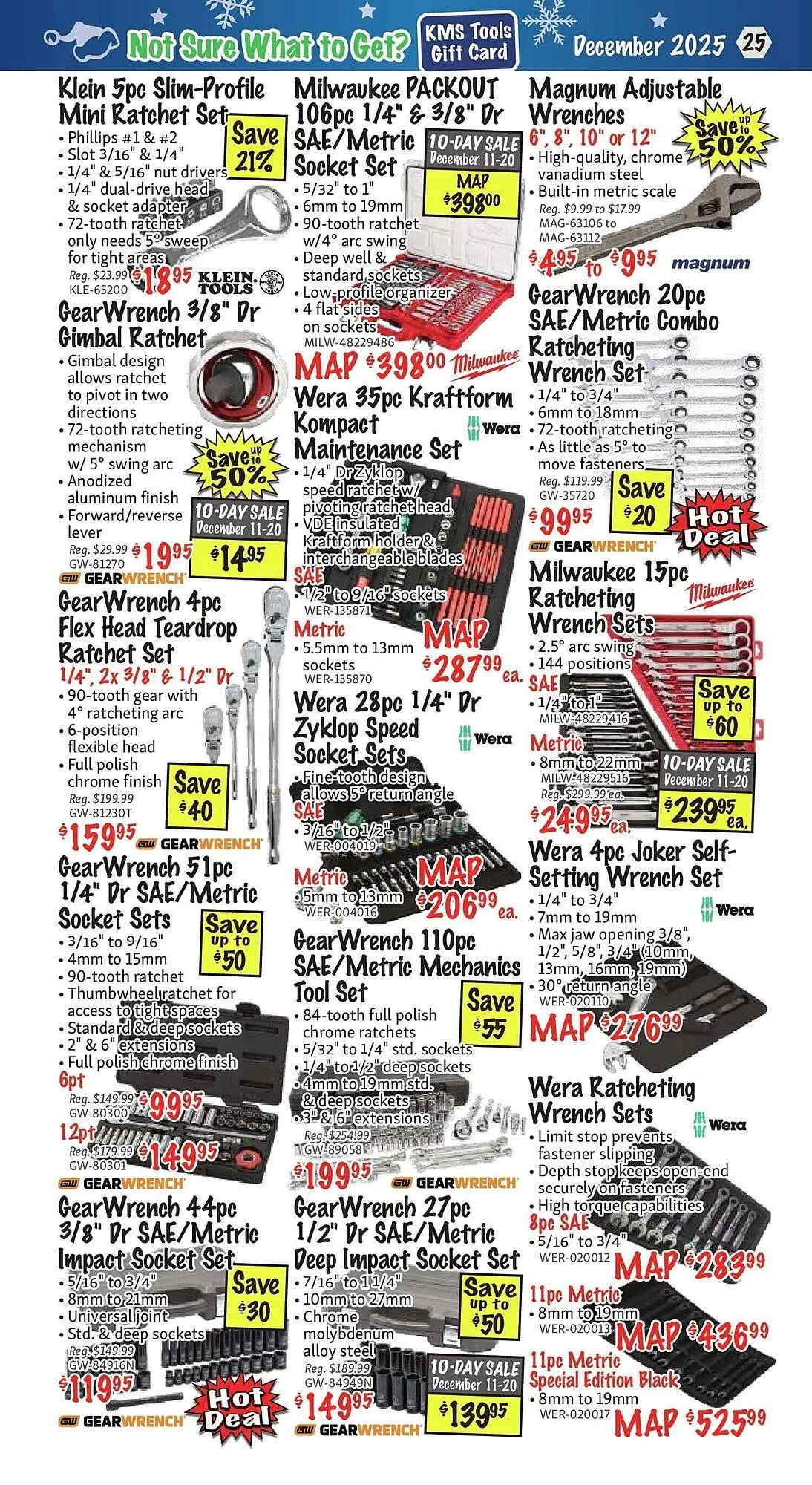 KMS Tools flyer from December 1 to January 1 2026 - flyer page 25