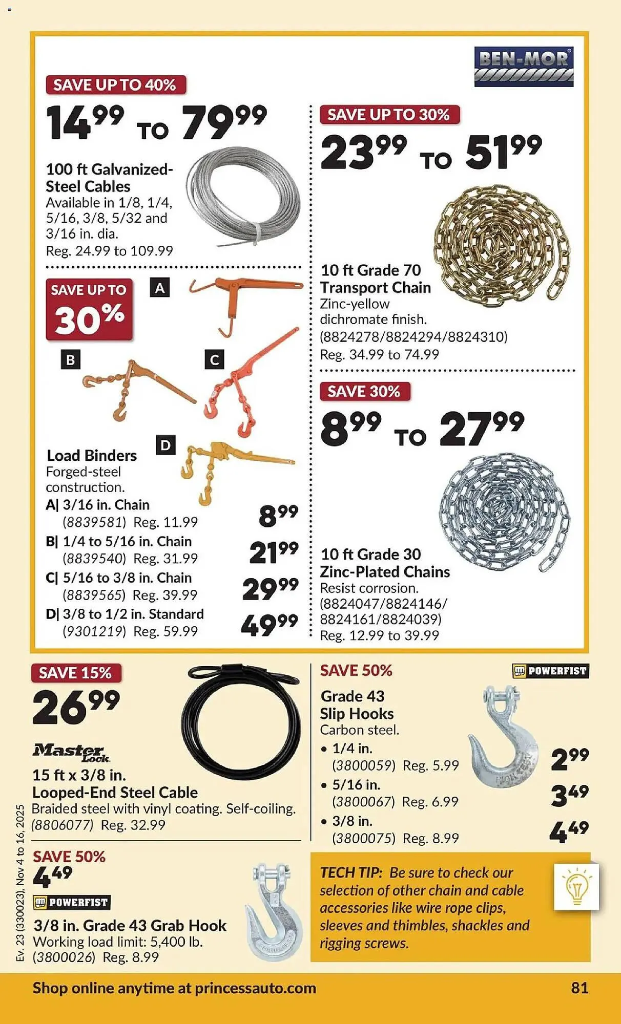 Princess Auto flyer from November 4 to November 17 2025 - flyer page 88