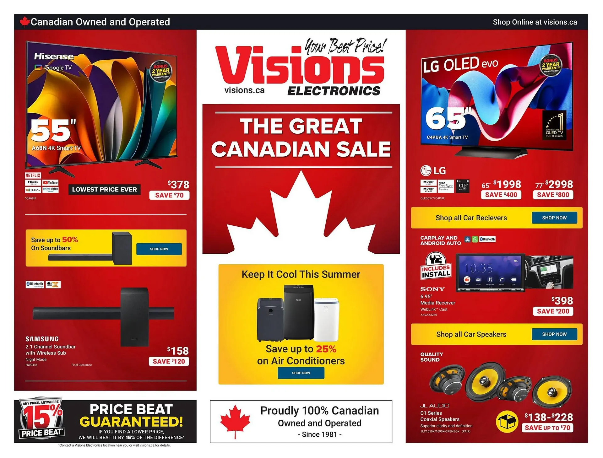 Visions Electronics flyer from May 16 to May 22 2025 - flyer page 1