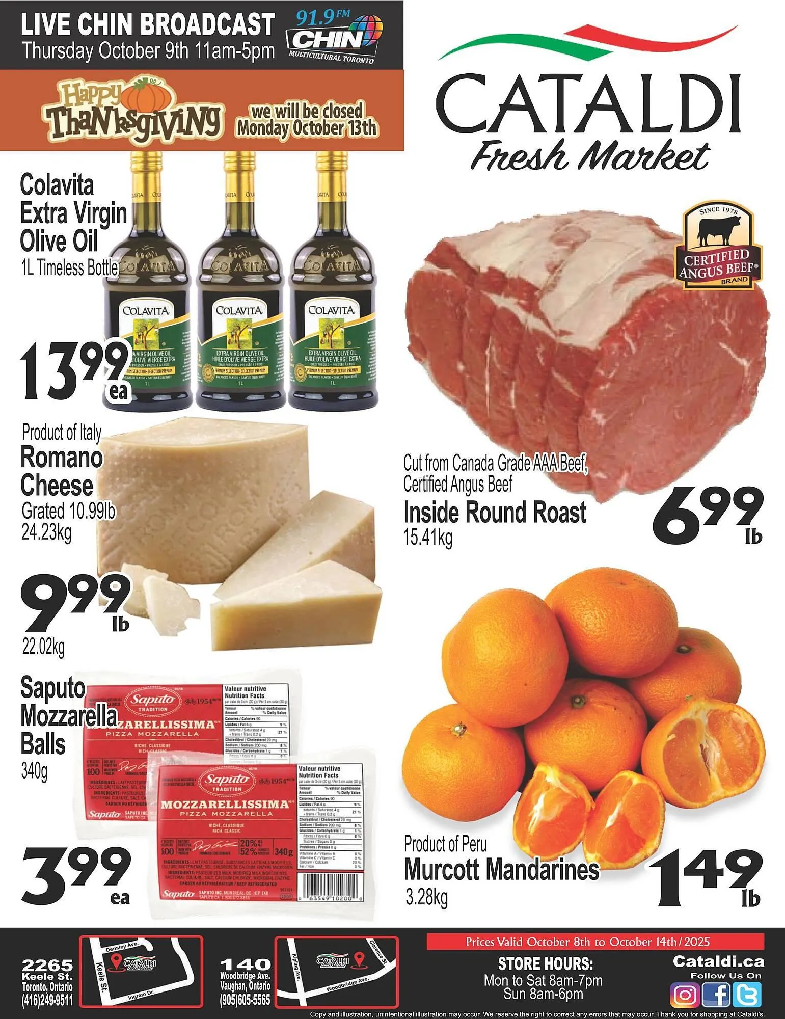 Cataldi Fresh Market flyer from October 8 to October 14 2025 - flyer page 1