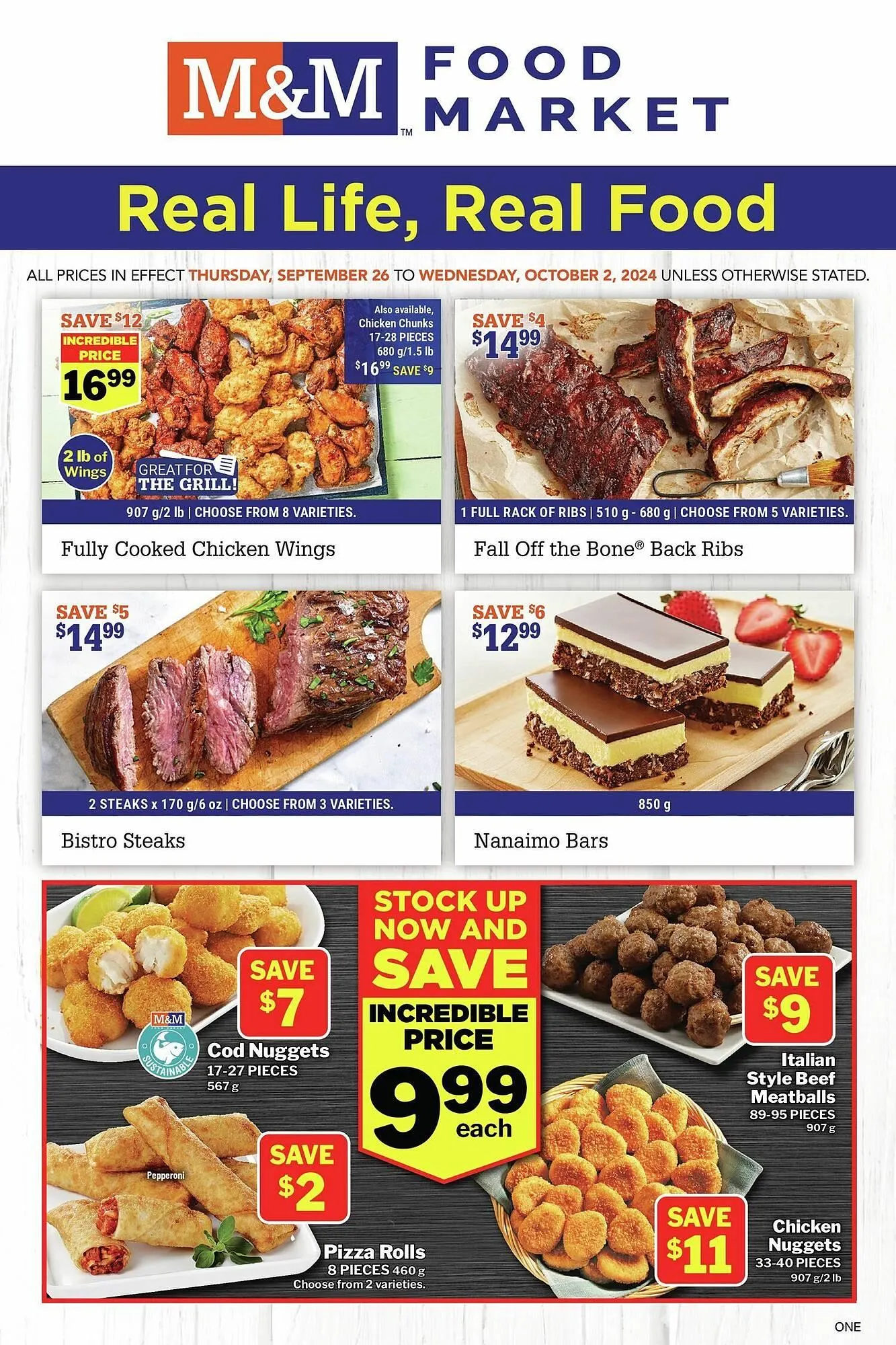M & M Food Market flyer from September 26 to October 3 2024 - flyer page 1