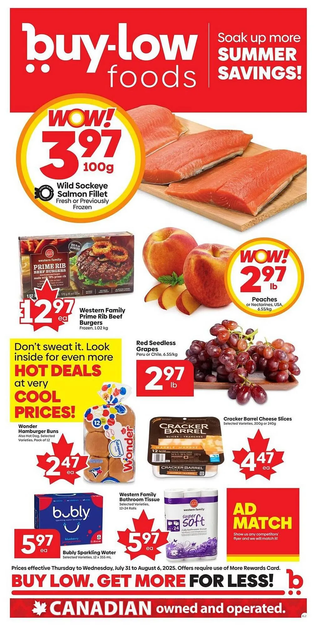 Buy-Low Foods flyer from July 31 to August 20 2025 - flyer page 1