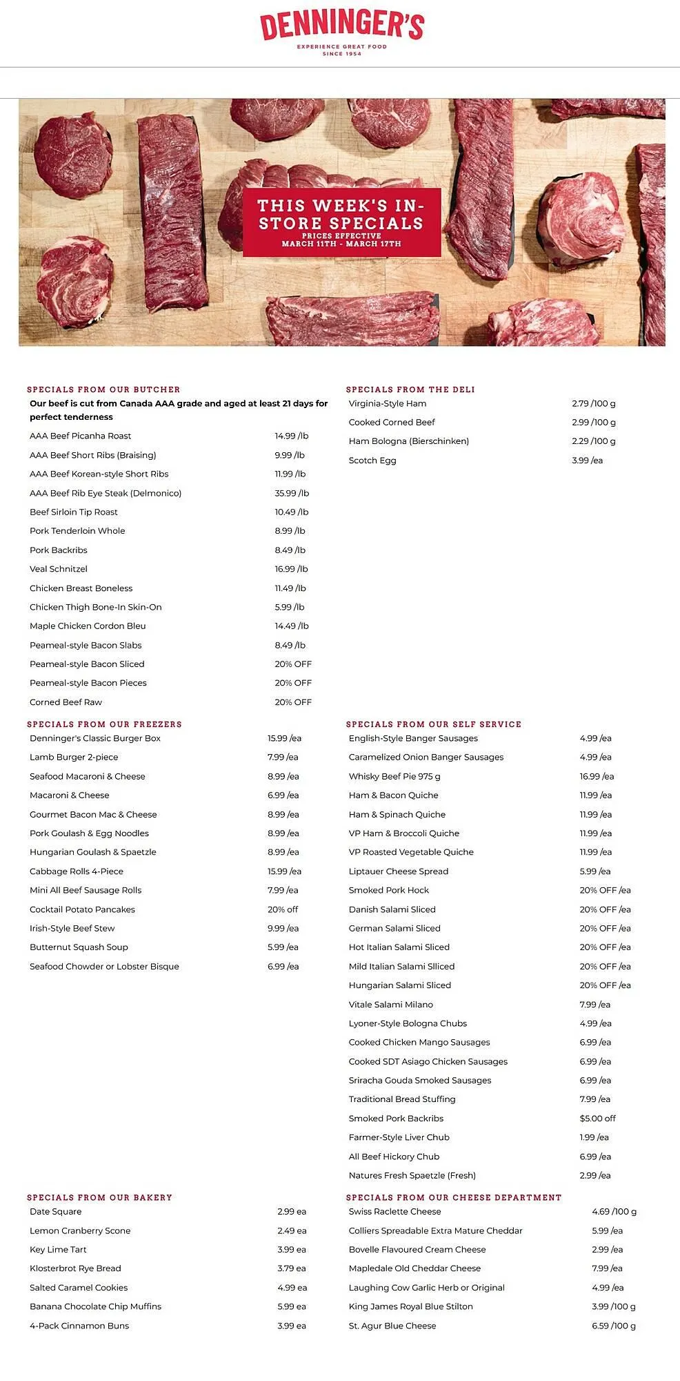 Denningers flyer - 1