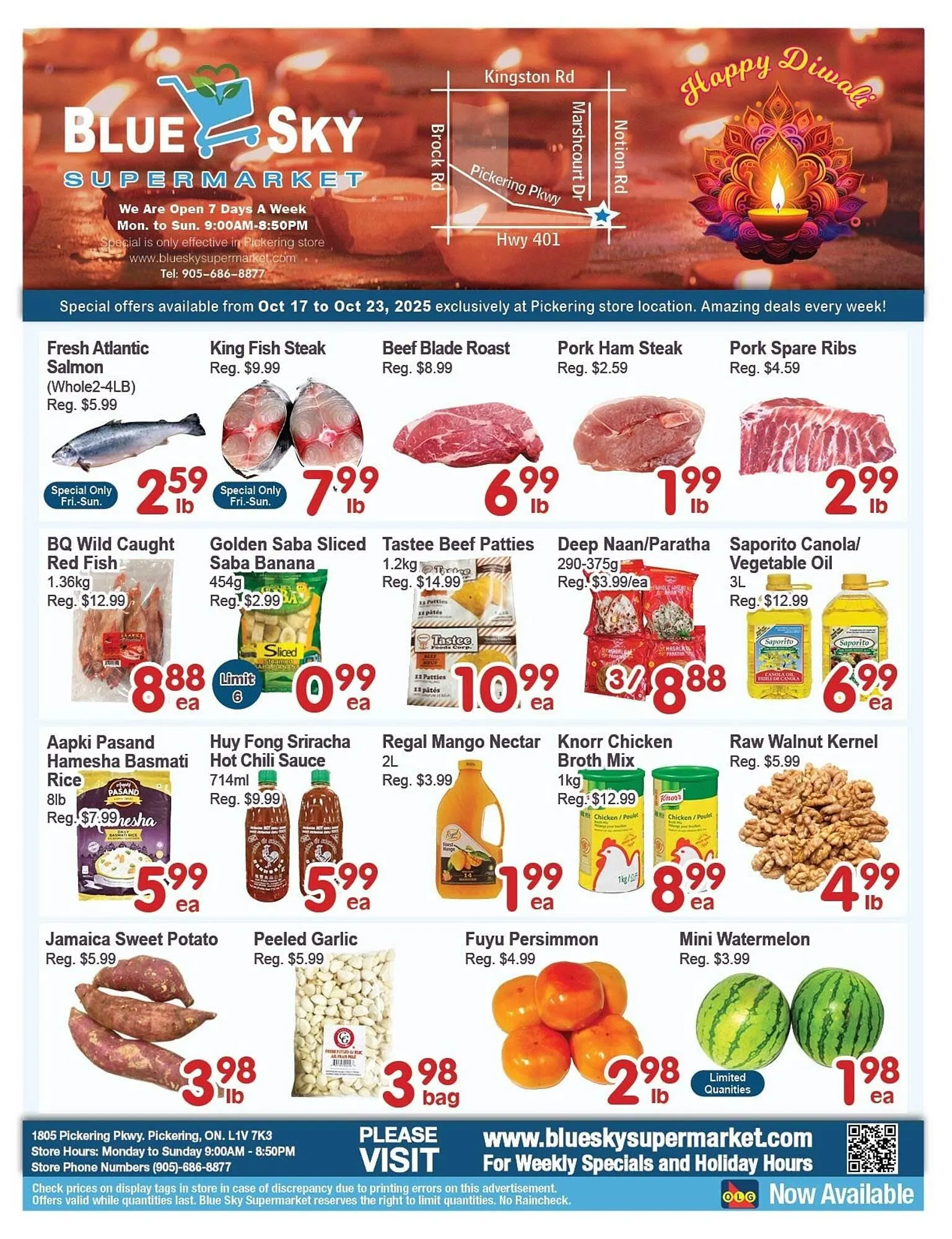 Blue Sky Supermarket flyer from October 17 to October 23 2025 - flyer page 1