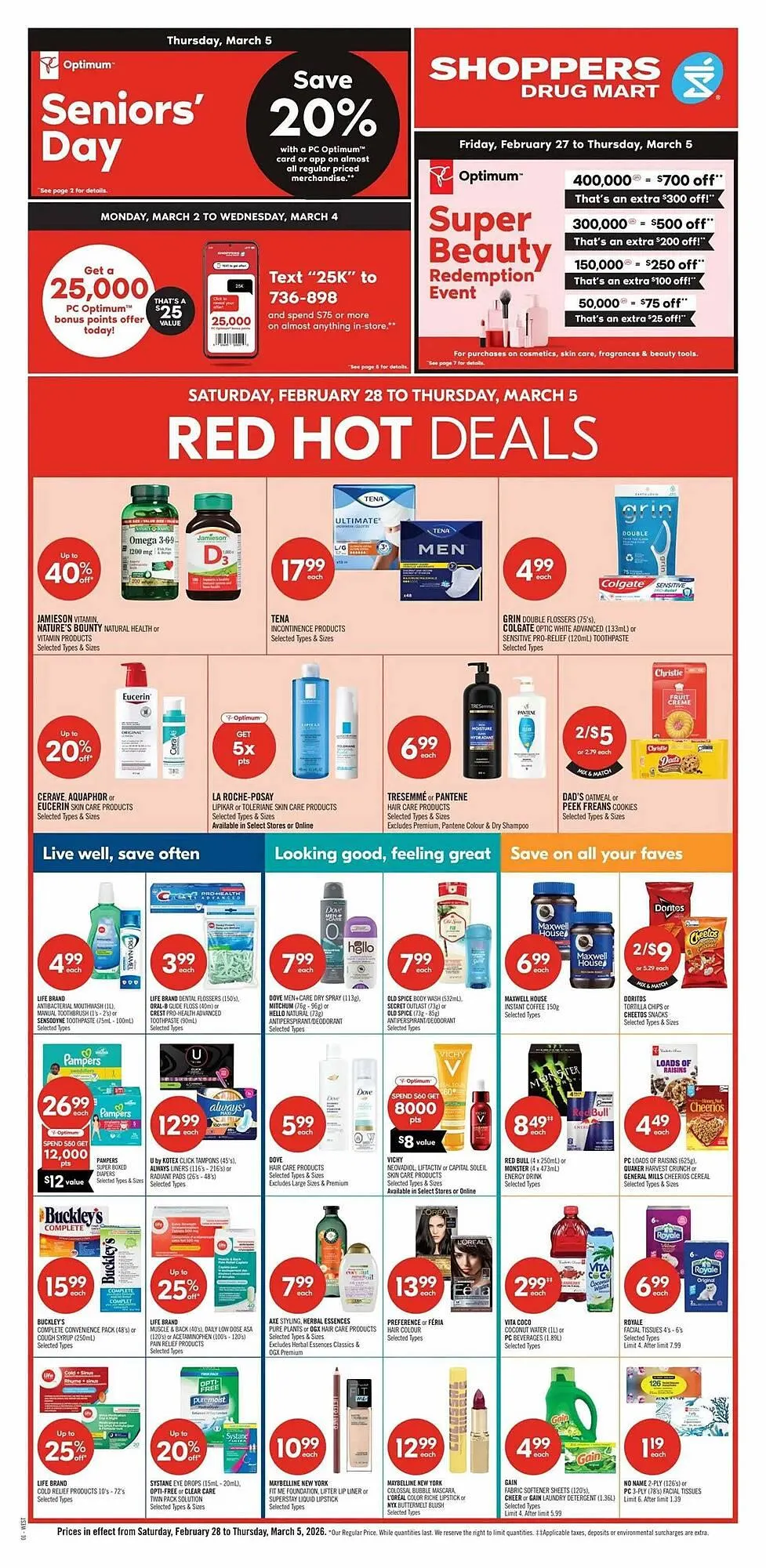 Shoppers Drug Mart flyer from February 26 to March 5 2026 - flyer page 1
