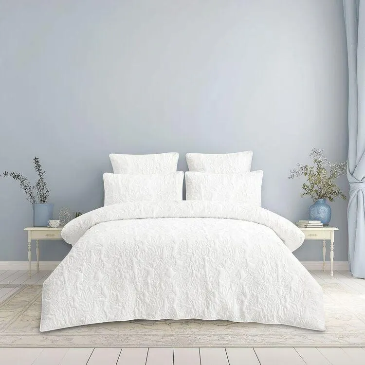KOO Jenny Quilted Quilt Cover Set White