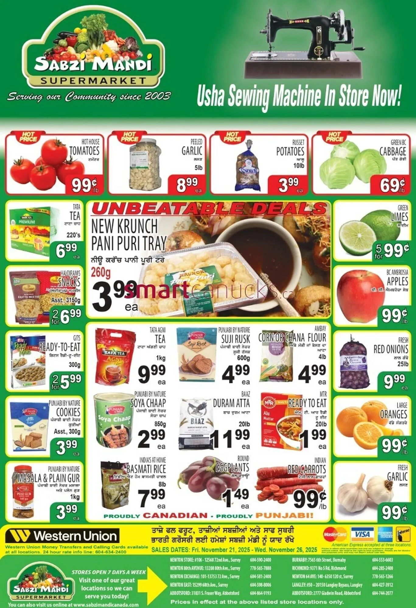 Sabzi Mandi Supermarket flyer from November 21 to November 27 2025 - flyer page 1