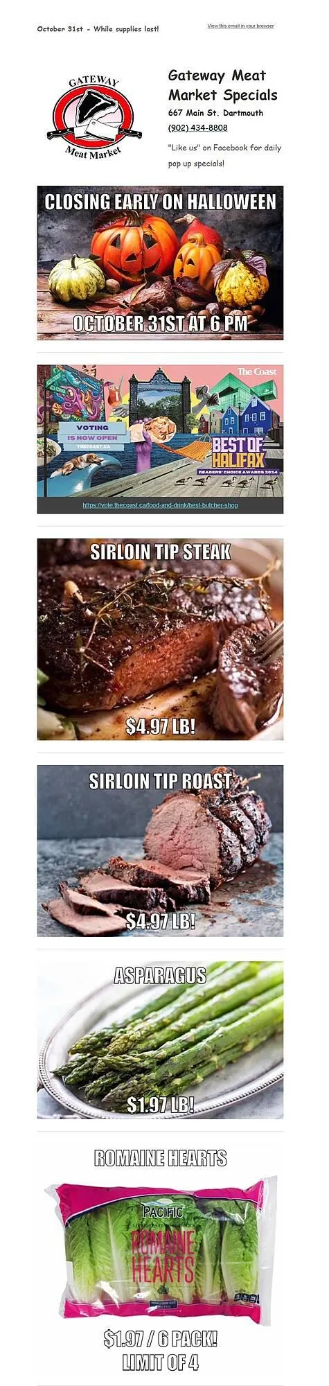 Grocery Gateway flyer from October 31 to November 6 2024 - flyer page 1