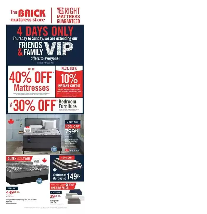 Brick Mattress Store from January 30 to February 13 2025 - flyer page 1