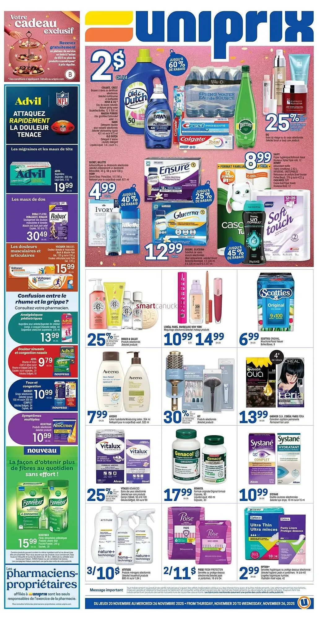 Uniprix flyer from November 20 to November 26 2025 - flyer page 1