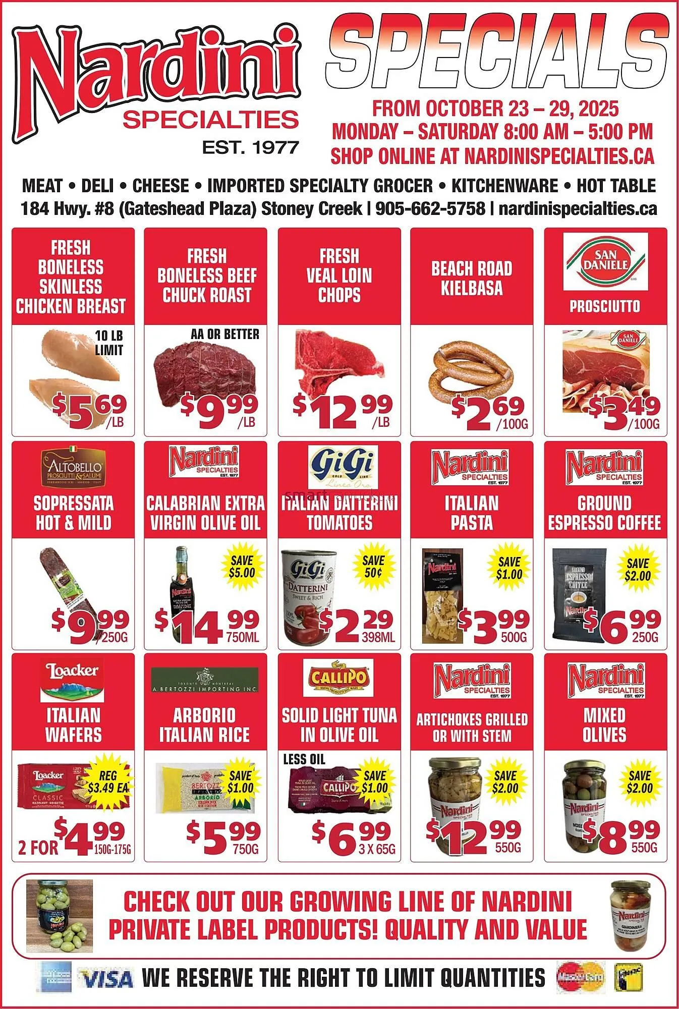 Nardini Specialties flyer - 1