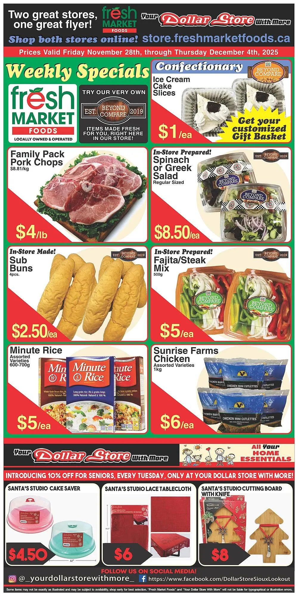 Fresh Market Foods flyer from November 28 to December 4 2025 - flyer page 1