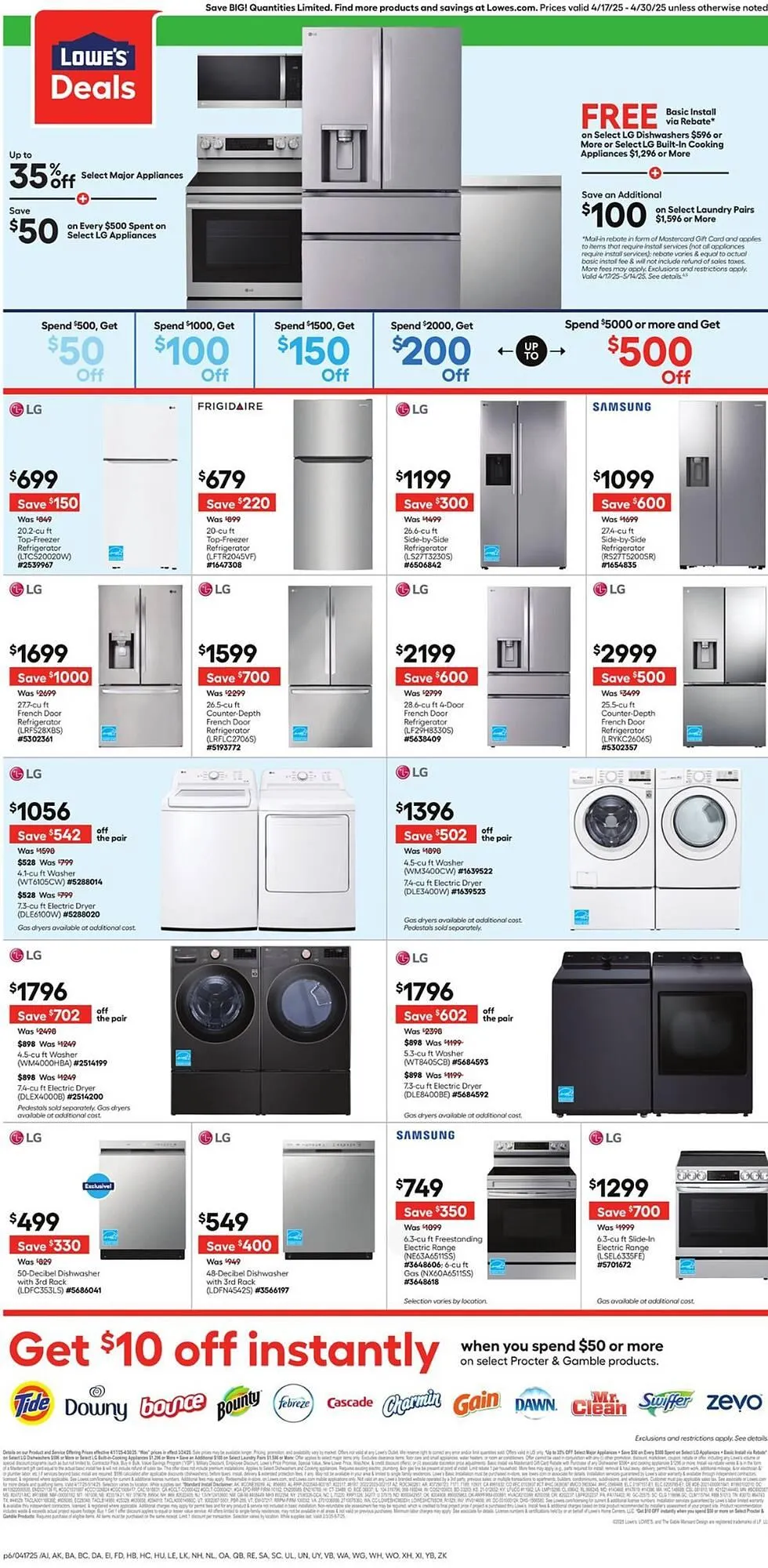 Lowe's flyer from April 17 to April 30 2025 - flyer page 6
