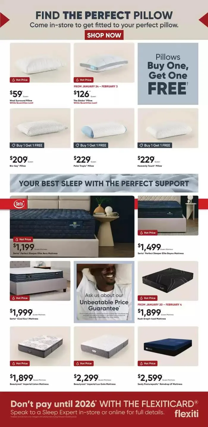 Sleep Cozy Event from January 20 to January 26 2025 - flyer page 2