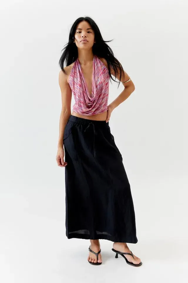 UO Beach Day Linen Maxi Skirt