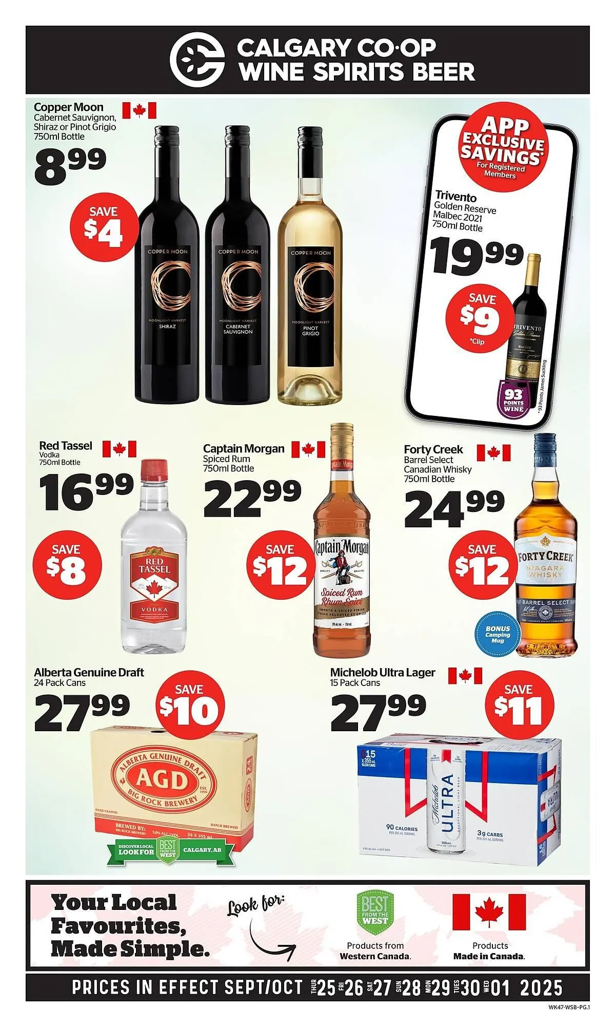 Calgary Co-op flyer from September 25 to October 1 2025 - flyer page 1