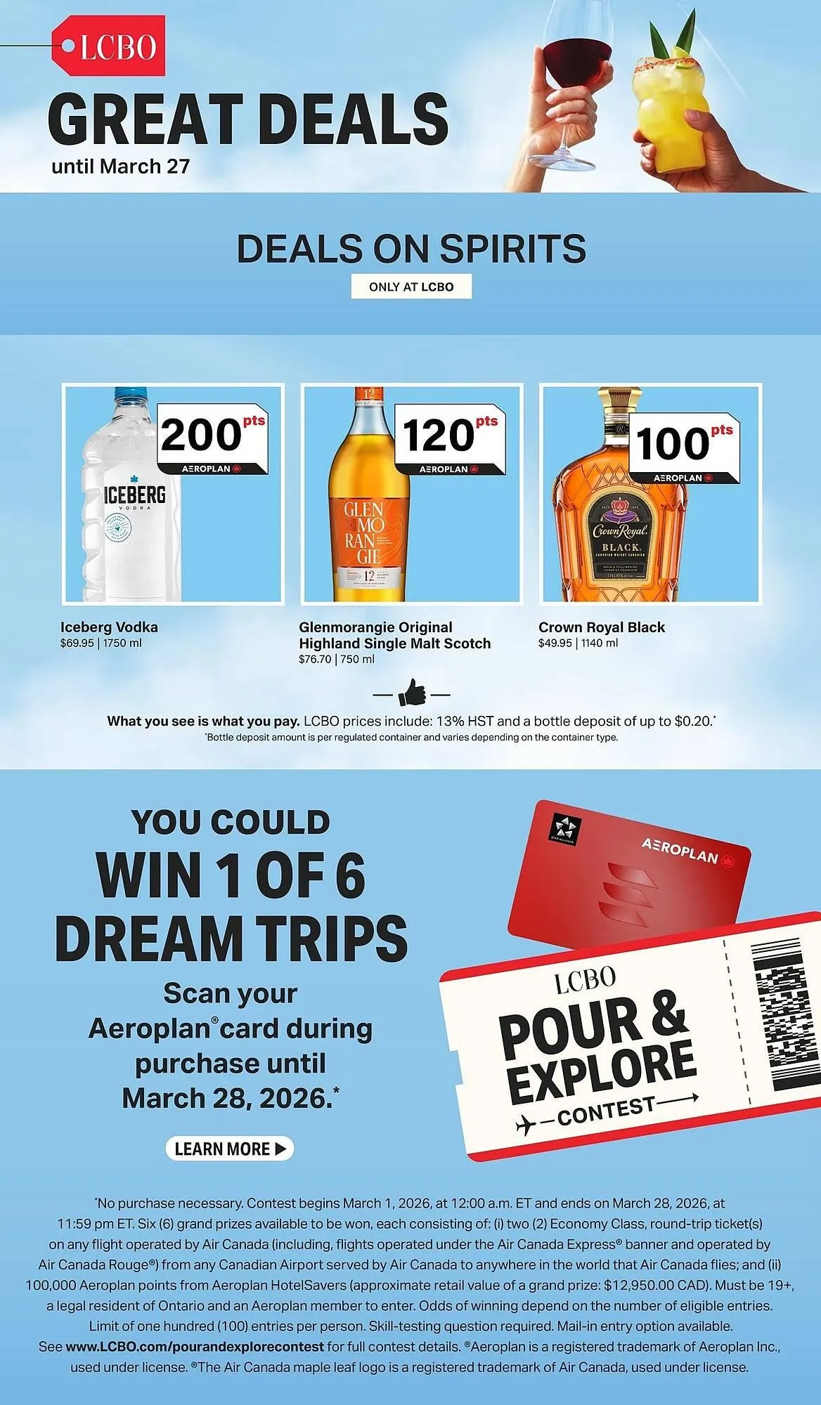 LCBO flyer from March 1 to March 27 2026 - flyer page 1