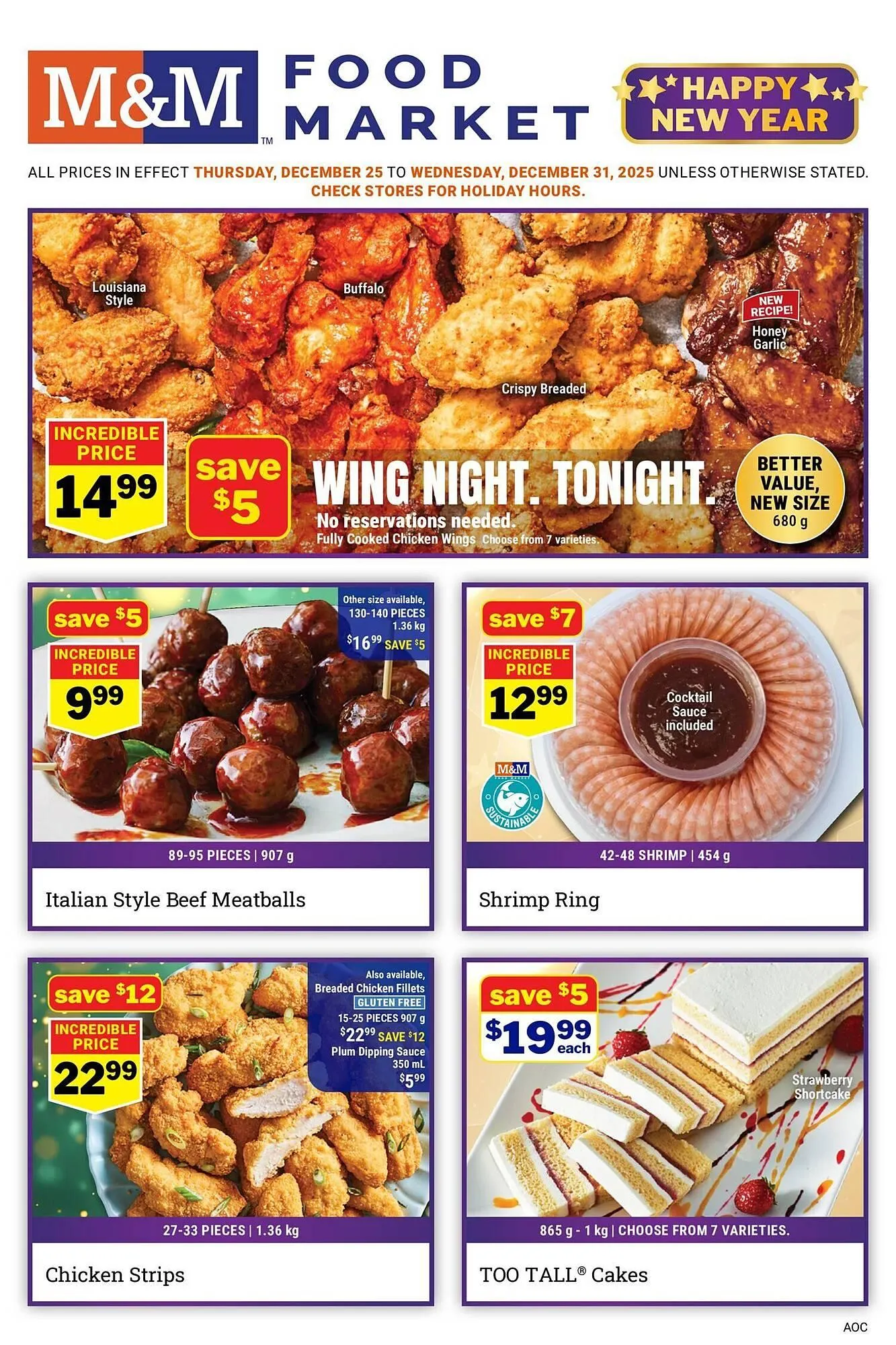 M & M Food Market flyer from December 25 to January 1 2026 - flyer page 1