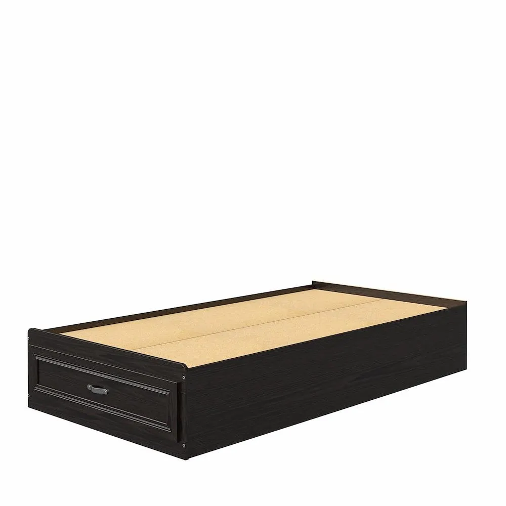 Ameriwood Home Hillview Twin Platform Bed with Storage Drawer, Espresso