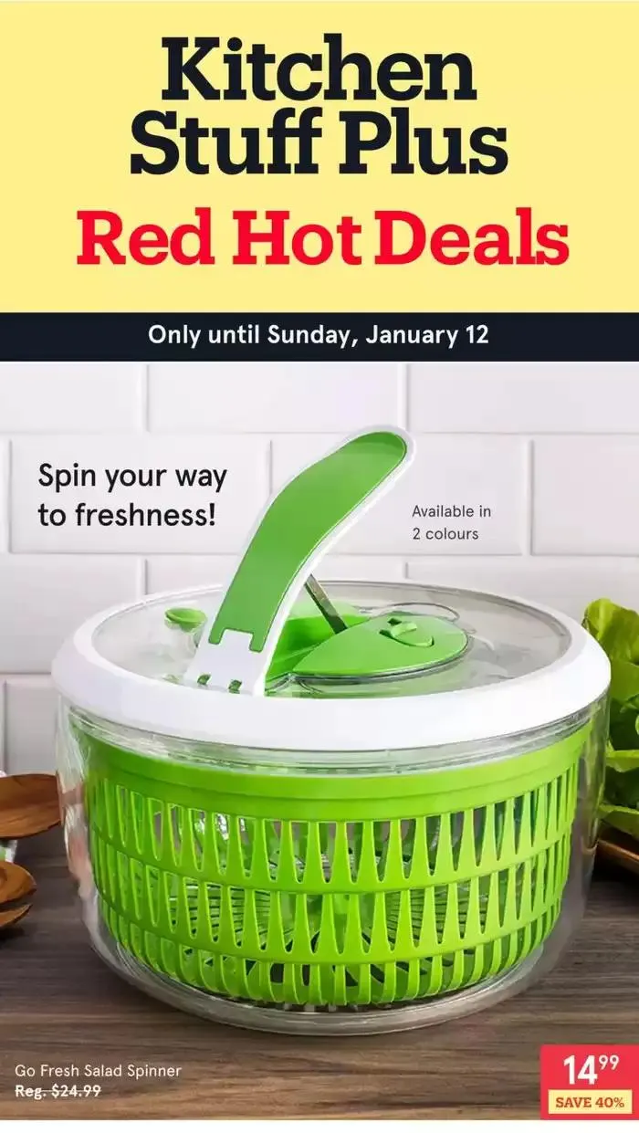 Kitchen Stuff Plus weeky flyer from January 6 to January 12 2025 - flyer page 1