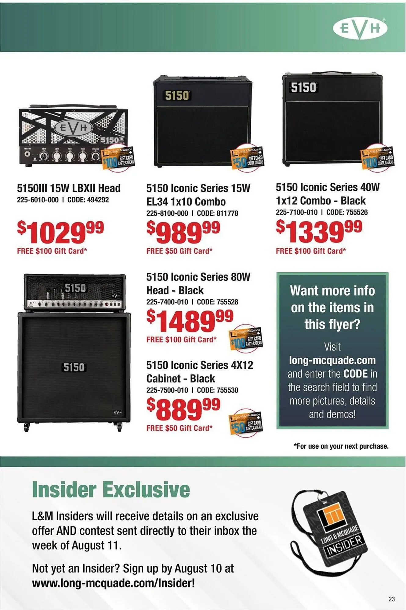 Long & McQuade flyer from August 19 to August 31 2025 - flyer page 23