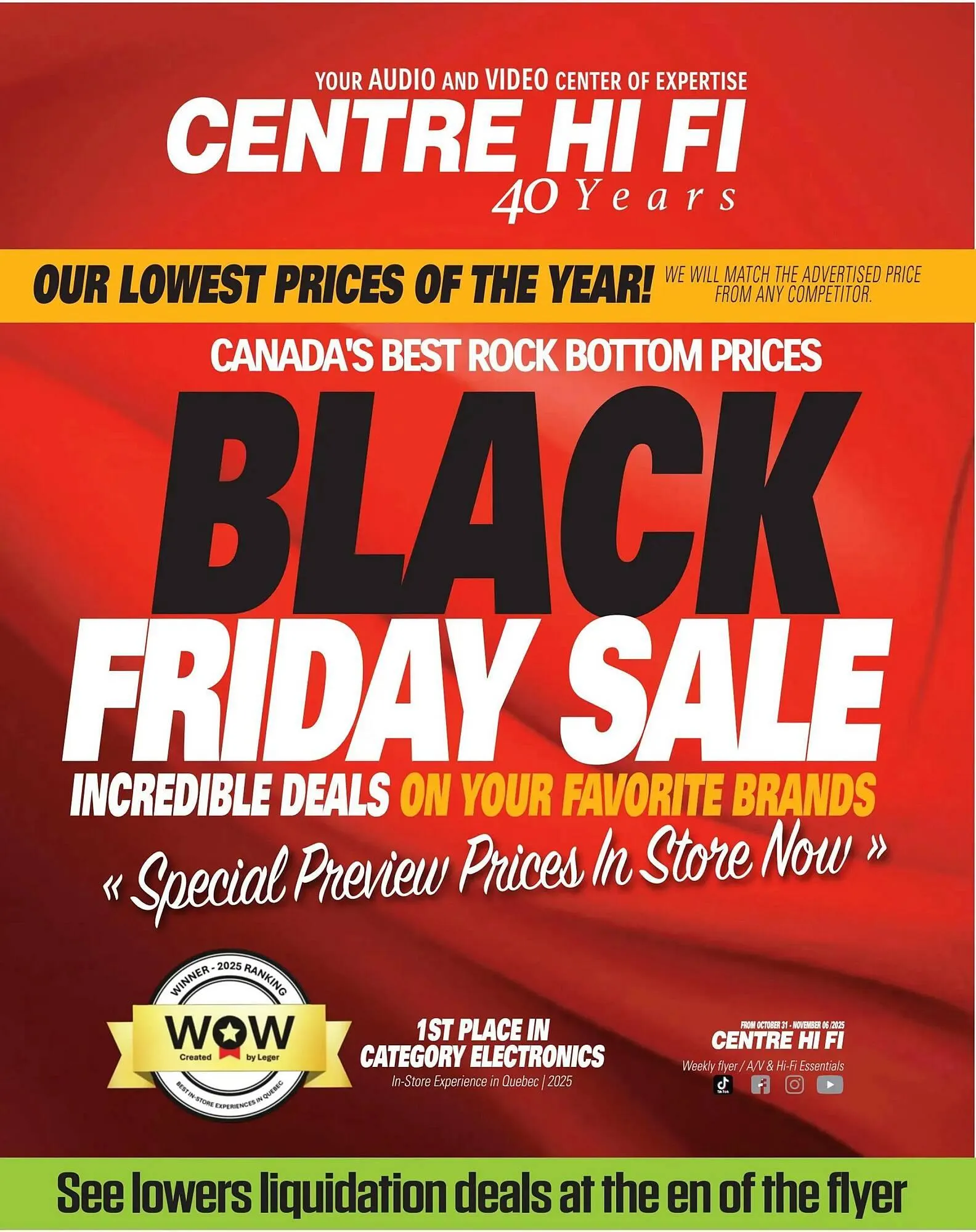 Centre Hi-Fi flyer from October 31 to November 6 2025 - flyer page 1