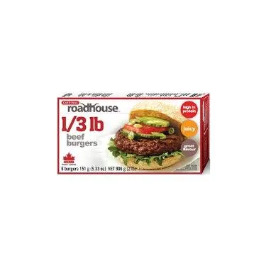 CARDINAL Roadhouse 1/3lb Beef Burgers 6pc 906g
