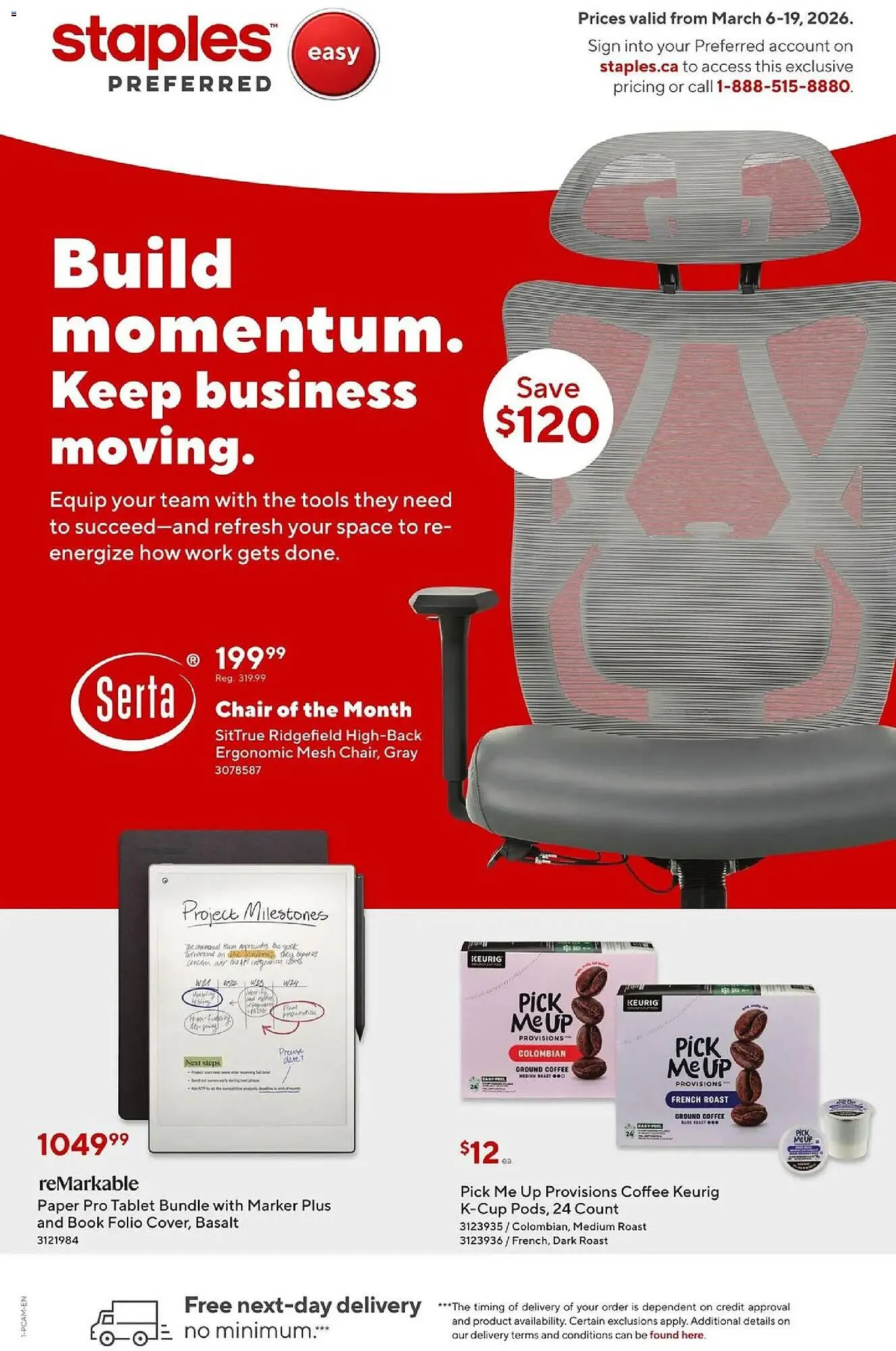 Staples flyer from March 6 to March 20 2026 - flyer page 1
