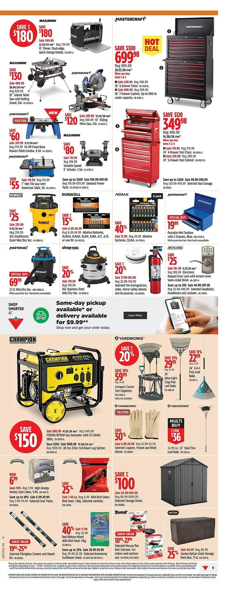 Canadian Tire flyer from October 9 to October 15 2025 - flyer page 9