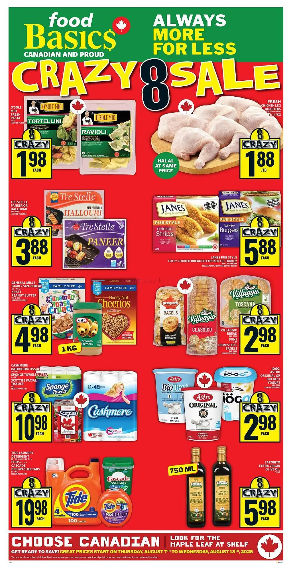 Food Basics flyer from August 7 to August 13 2025 - flyer page 1