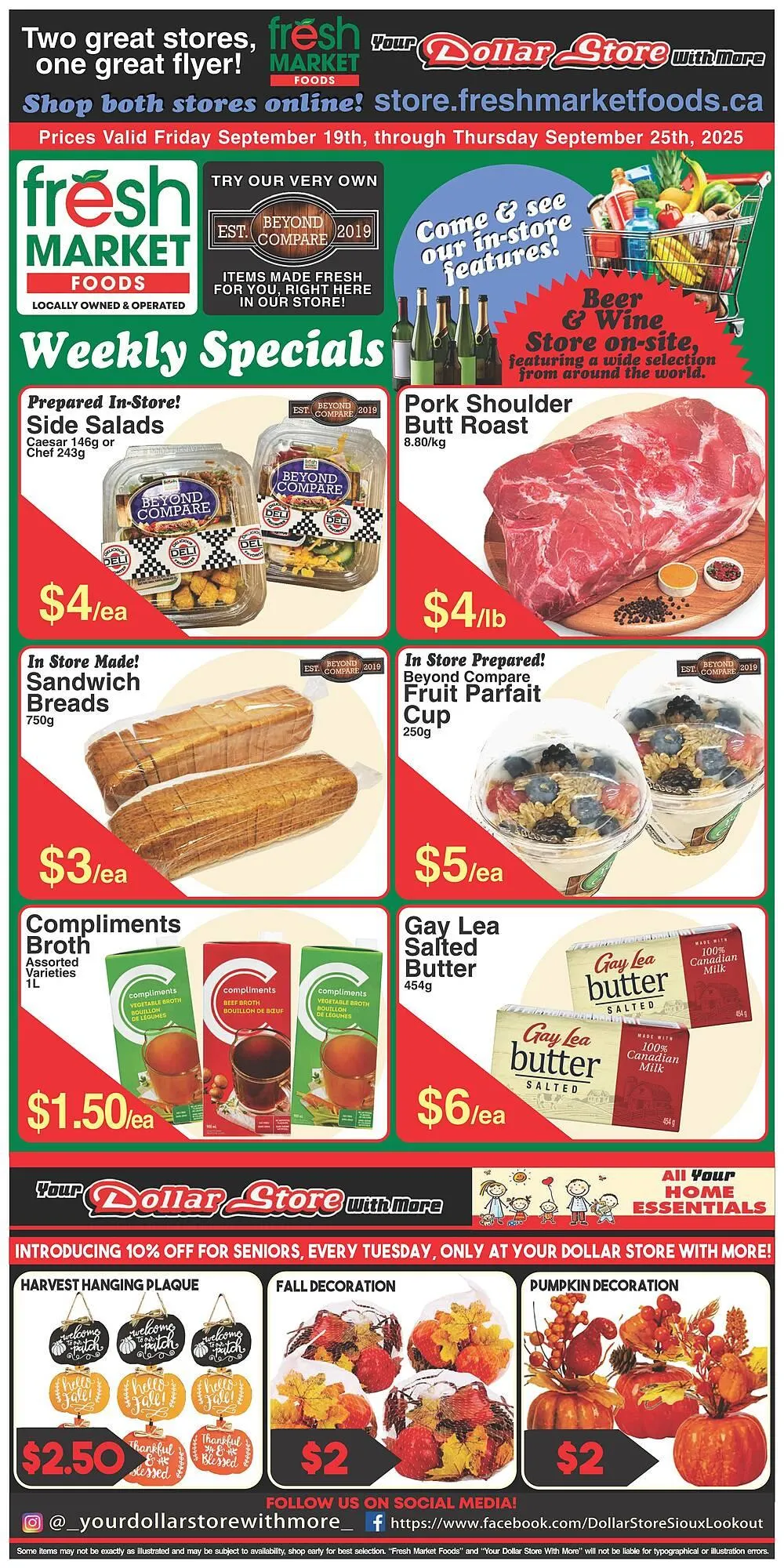 Fresh Market Foods flyer from September 19 to September 25 2025 - flyer page 1