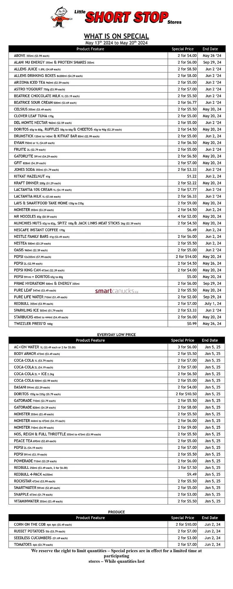 Little Short Stop Store flyer - 1